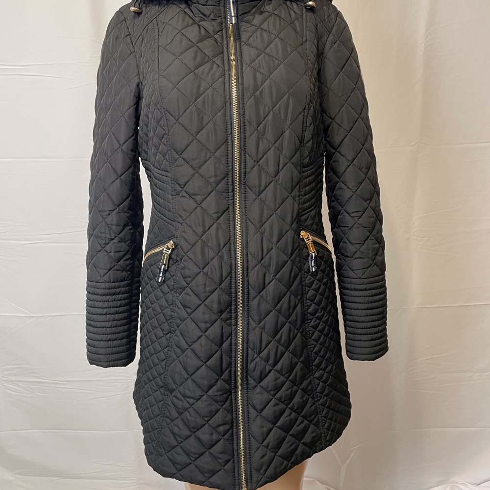Vince Camuto Quilted Jacket Black Womens Medium